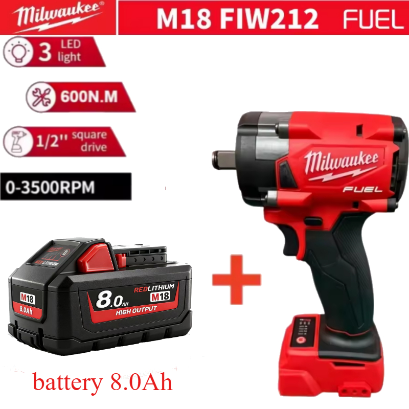 مفتاح ربط صدمي ميلووكي FIW212  - مراجعة Milwaukee Drill M18 Fuel وسعره