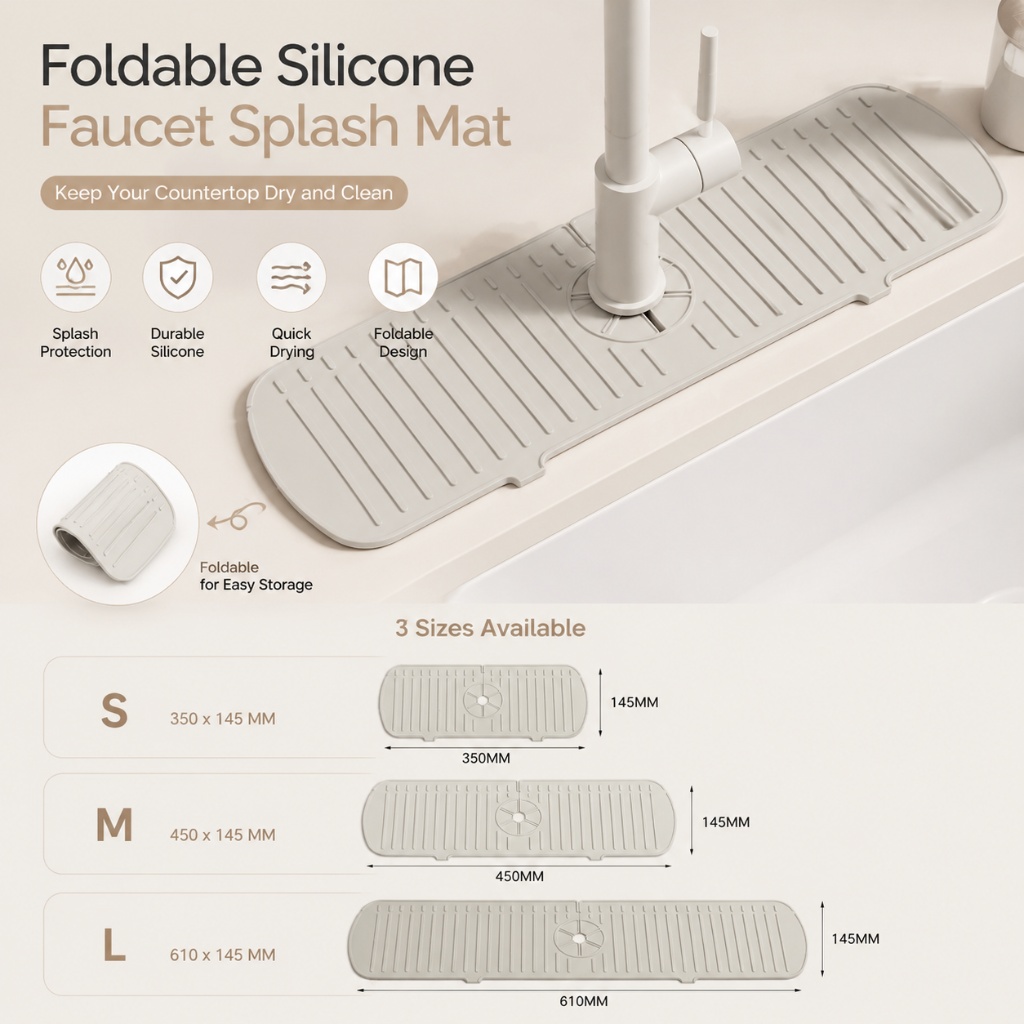 حصيرة سيليكون لحوض الماء، واقي - مراجعة Silicone Tap Washer وسعره