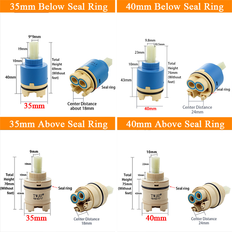 صمام خلط عالي الضغط 35 مم/40 م - مراجعة Shower Valve Cartridge وسعره
