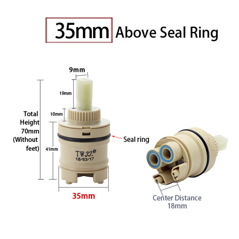 صمام خلط عالي الضغط 35 مم/40 م - مراجعة Shower Valve Cartridge وسعره